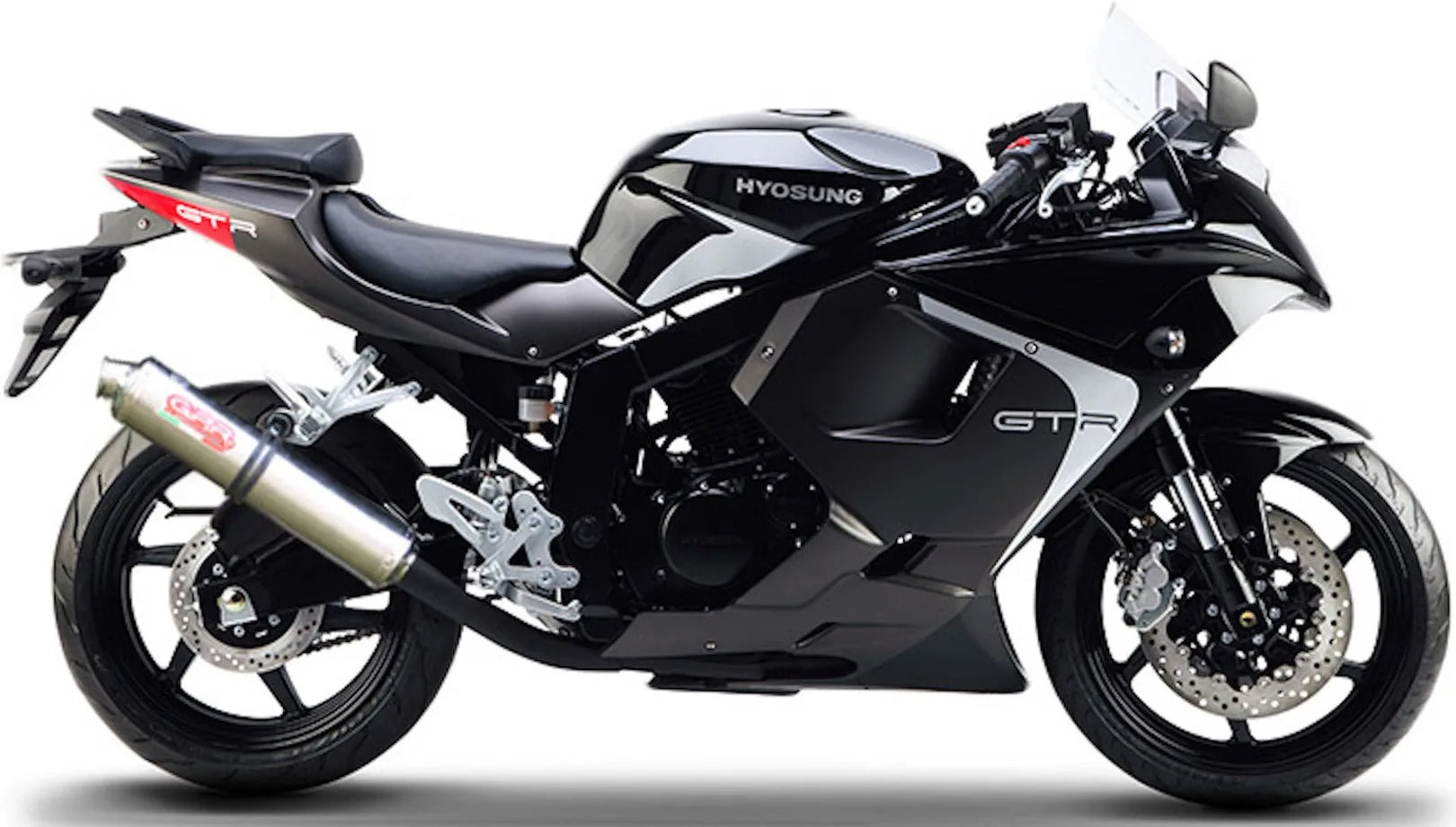 Système D'Échappement Homologué Au Niveau Sonore Tondo Acier - Gpr Compatible Avec Hyosung Comet 125 Gt - R (2003-2014)
