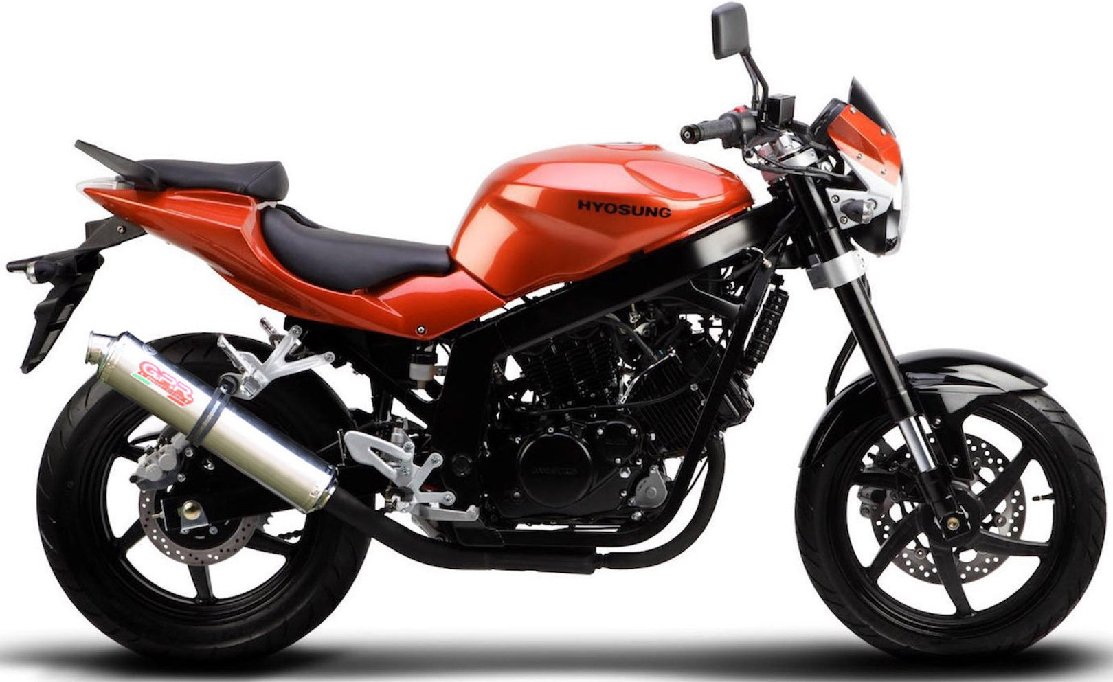 Exhaust Tip With Noise Certification Tondo Stainless Steel - Gpr Compatible With Hyosung Comet 250 Gt - R (2001-2014)