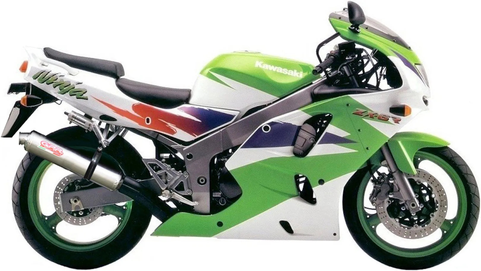 Système D'Échappement Homologué Au Niveau Sonore Tondo Acier - Gpr Compatible Avec Kawasaki Zx-6R (1995-1997)