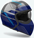 Casque Urban Pour Moto Airoh J 110 - J1S18 Composite Carbon Bleu Gloss Slim Taille L