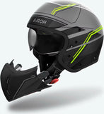 Casque Urban Pour Moto Airoh J 110 - J1S31 Composite Carbon Jaune Mat Slim Taille S