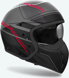 Casque Urban Pour Moto Airoh J 110 - J1S55 Composite Carbon Rouge Mat Slim Taille Xl