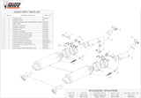 Double Sortie D'Échappement Homologuée Au Niveau Sonore Gp Carbon - Mivv Compatible Avec Kawasaki Z 1000 (2003-2006)