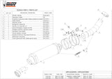 Système D'Échappement Homologué Au Niveau Sonore Gp Acier Noir - Mivv Compatible Avec Kawasaki Zx-10R (2004-2005)