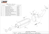 Système D'Échappement Homologué Au Niveau Sonore Suono Acier Noir Carbon - Mivv Compatible Avec Kawasaki Zx-10R (2004-2005)