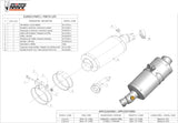 Système D'Échappement Non Catalysé Et Homologué Au Niveau Sonore Oval Carbon - Mivv Compatible Avec Kawasaki Er-6 F (2005-2011)