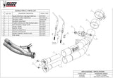 Système D'Échappement Non Catalysé Et Sans Homologation Acoustique Double Gun Acier Noir - Mivv Compatible Avec Kawasaki Z 750 (2007-2014)
