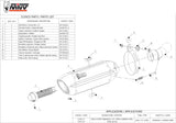Système D'Échappement Homologué Au Niveau Sonore Suono Acier Noir Carbon - Mivv Compatible Avec Kawasaki Zx-10R (2008-2010)
