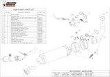 Système D'Échappement Non Catalysé Et Homologué Au Niveau Sonore Gp Acier Noir - Mivv Compatible Avec Kawasaki Z 750 R (2011-2014)
