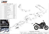 Complete Catalytic Exhaust System With Sound Certification Suono Stainless Steel Carbon - Mivv Compatible With Kawasaki Er-6 N (2012-2016)