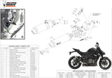 Double Sortie D'Échappement Homologuée Au Niveau Sonore Gp Acier Noir - Mivv Compatible Avec Kawasaki Z 1000 (2014-2020)