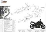 Double Sortie D'Échappement Homologuée Au Niveau Sonore Suono Acier Noir Carbon - Mivv Compatible Avec Kawasaki Z 1000 (2014-2020)