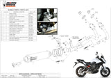 Complete Non-Catalytic Exhaust System With Sound Certification Oval Carbon Carbon - Mivv Compatible With Kawasaki Versys 650 (2015-2020)