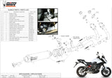 Système D'Échappement Complet Sans Catalyseur Et Homologué Au Niveau Sonore Oval Acier - Mivv Compatible Avec Kawasaki Versys 650 (2015-2020)