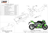 Système D'Échappement Non Catalysé Et Homologué Au Niveau Sonore Suono Acier Noir Carbon - Mivv Compatible Avec Kawasaki Zx-10R (2016-2020)
