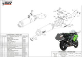 Double Sortie D'Échappement Homologuée Au Niveau Sonore Gp Carbon - Mivv Compatible Avec Kawasaki Z 1000 Sx (2014-2019)