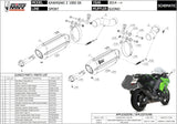 Double Sortie D'Échappement Homologuée Au Niveau Sonore Suono Acier Carbon - Mivv Compatible Avec Kawasaki Z 1000 Sx (2014-2019)
