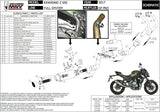 Système D'Échappement Complet Avec Catalyseur Et Homologation Acoustique Gppro Titanium - Mivv Compatible Avec Kawasaki Z 650 (2017-2023)
