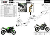 Système D'Échappement Complet Non Catalysé Et Sans Homologation Acoustique Mk3 Acier - Mivv Compatible Avec Kawasaki Ninja 650 (2017-2023)