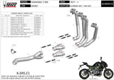 Collecteurs D'Échappement Non Catalysés Acier - Mivv Compatible Avec Kawasaki Z 900 (2017-2019)