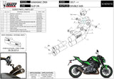 Système D'Échappement Homologué Au Niveau Sonore Double Gun Acier Noir - Mivv Compatible Avec Kawasaki Z 900 (2017-2024)