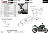 Système D'Échappement Homologué Au Niveau Sonore Suono Acier Noir Carbon - Mivv Compatible Avec Kawasaki Z 900 (2017-2024)