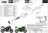 Système D'Échappement Homologué Au Niveau Sonore Gppro Acier Noir - Mivv Compatible Avec Kawasaki Z 400 (2019-2023)