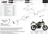 Exhaust Tip With Noise Certification Gppro Steel Black - Mivv Compatible With Kawasaki Ninja 125 (2019-2024)