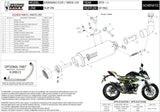 Système D'Échappement Complet Sans Catalyseur Et Homologué Au Niveau Sonore Gppro Acier Noir - Mivv Compatible Avec Kawasaki Ninja 125 (2019-2024)