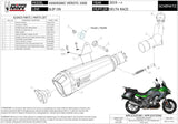 Système D'Échappement Homologué Au Niveau Sonore Delta Race Acier Noir Carbon - Mivv Compatible Avec Kawasaki Versys 1000 (2019-2024)