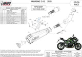 Système D'Échappement Non Catalysé Et Homologué Au Niveau Sonore Delta Race Acier Noir Carbon - Mivv Compatible Avec Kawasaki Z H2 1000 (2020-2024)