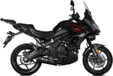 Complete Exhaust System Without Catalytic Converter And Without Sound Certification Oval Steel Black Carbon - Mivv Compatible With Kawasaki Versys 650 (2021-2023)