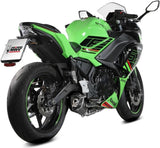 Système D'Échappement Complet Avec Catalyseur Et Homologation Acoustique Delta Race Acier Noir Carbon - Mivv Compatible Avec Kawasaki Ninja 650 (2024)