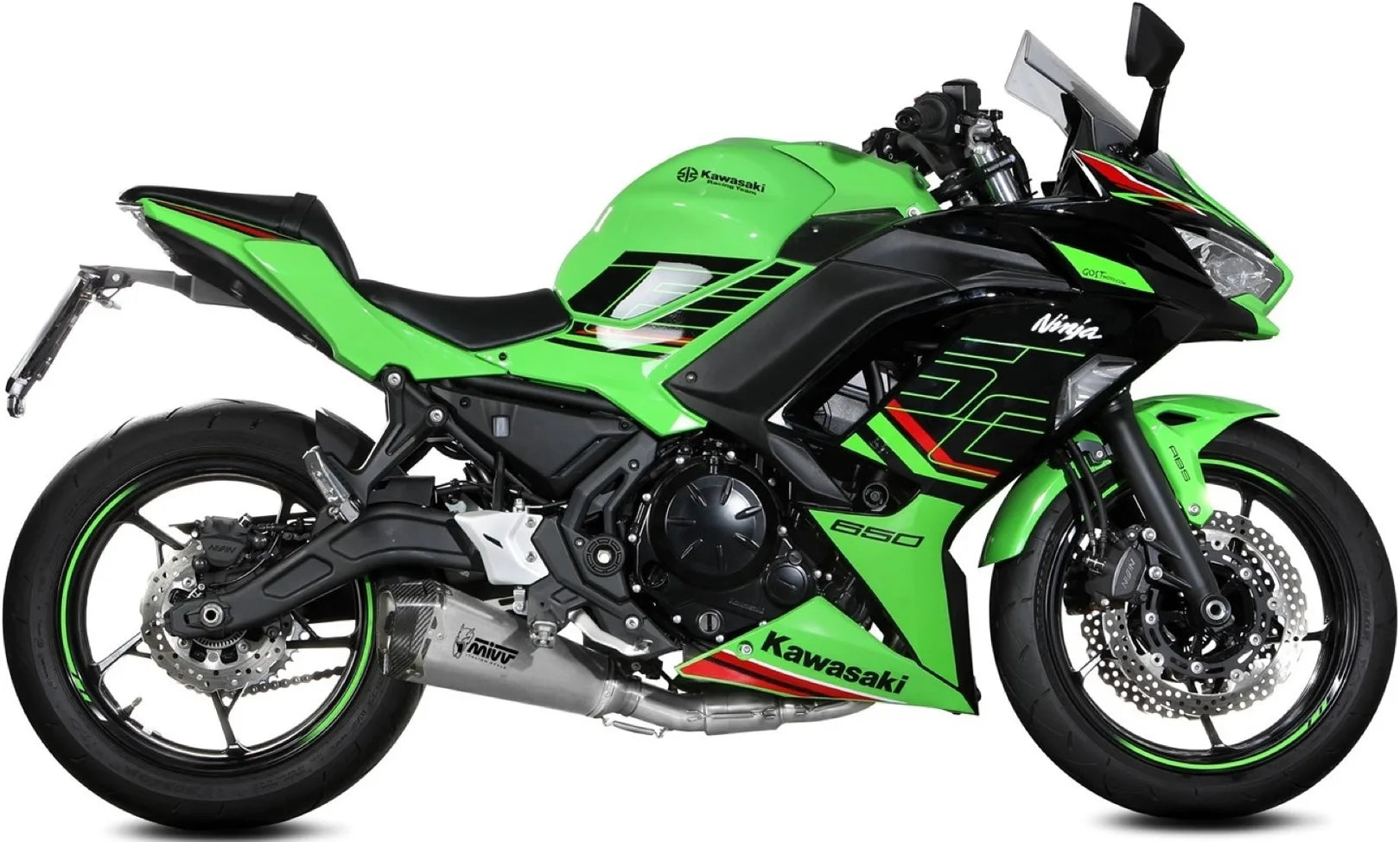 Système D'Échappement Complet Avec Catalyseur Et Homologation Acoustique Delta Race Acier Carbon - Mivv Compatible Avec Kawasaki Z 650 (2024)