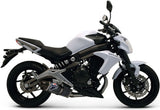 Système D'Échappement Complet Avec Homologation Acoustique Relevance Carbon Carbon Cap - Termignoni Compatible Avec Kawasaki Er-6 N (2012-2016)