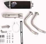 Système D'Échappement Complet Avec Homologation Acoustique Relevance Carbon Carbon Cap - Termignoni Compatible Avec Kawasaki Er-6 N (2012-2016)