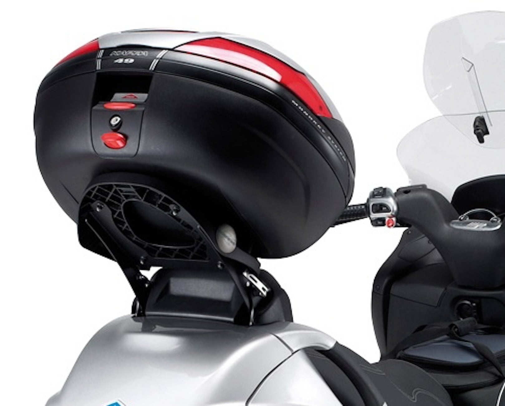 Top Case Kgr46 Garda 46 Lt + Folding Rear-Rack Monokey - Kappa Moto Compatible With Piaggio Mp3 125 - 250 (2006-2011)