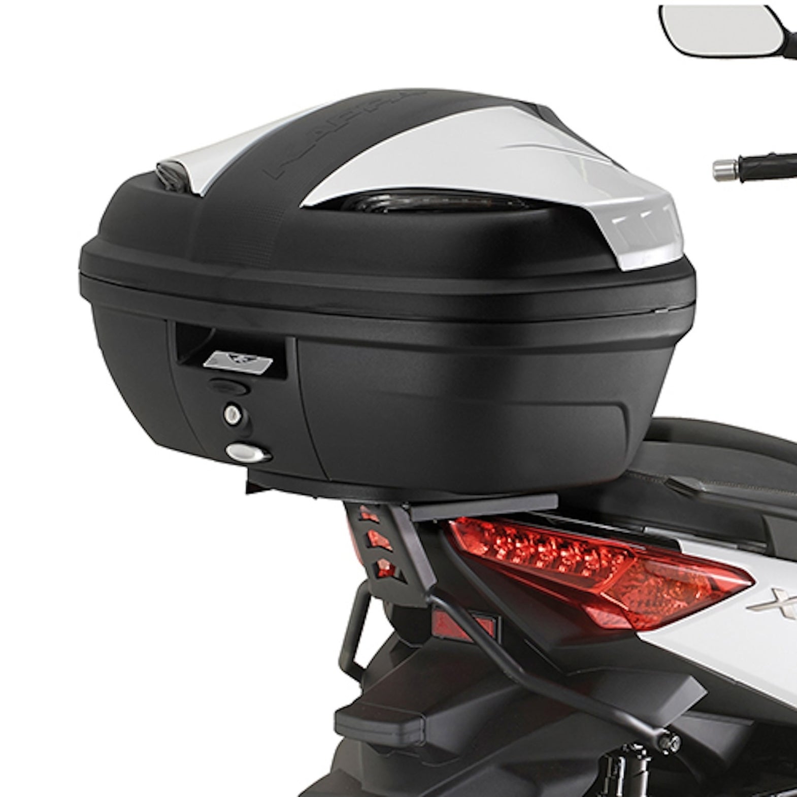 Top Case K47Nt Manta 47 Lt + Rear-Rack Monolock - Kappa Moto Compatible With Mbk Skyliner 125 - 250 (2014)