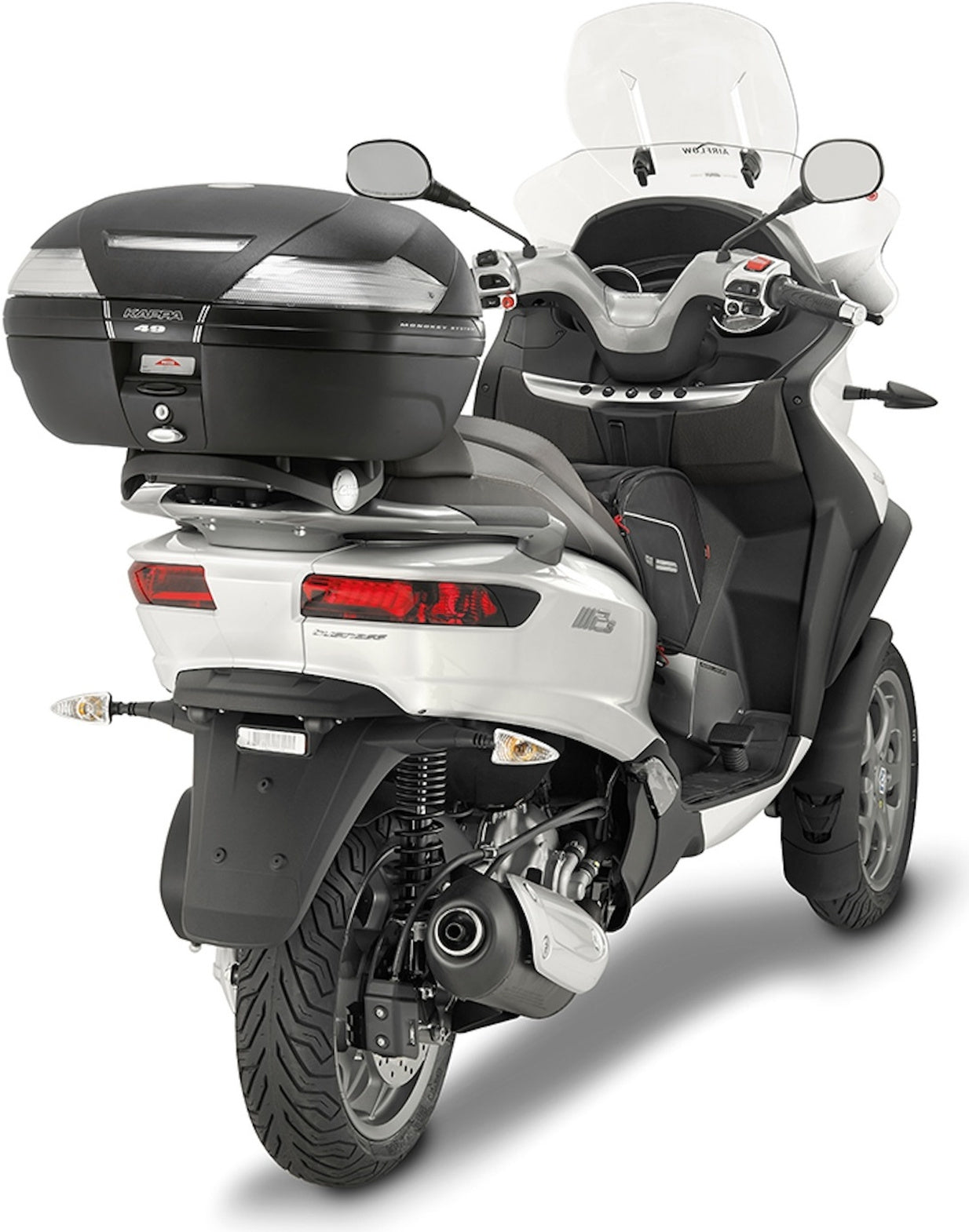 Top Case Kgr46 Garda 46 Lt + Rear-Rack Monokey - Kappa Moto Compatible With Piaggio Mp3 300 - 500 Business Ie (2015-2017)