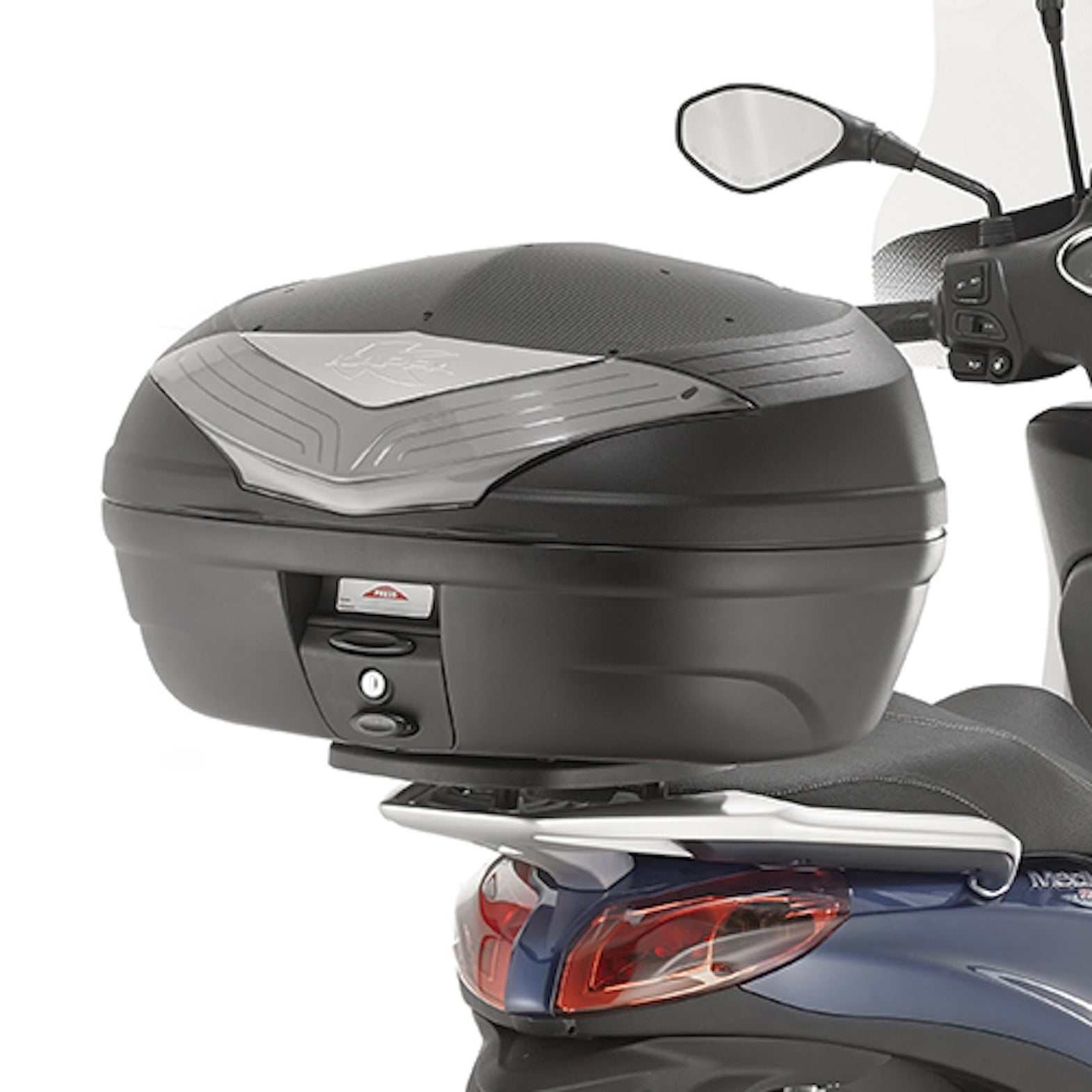 Top Case K42N 42 Lt + Rear-Rack Monolock - Kappa Moto Compatible With Piaggio Medley 125 - 150 (2016-2019)