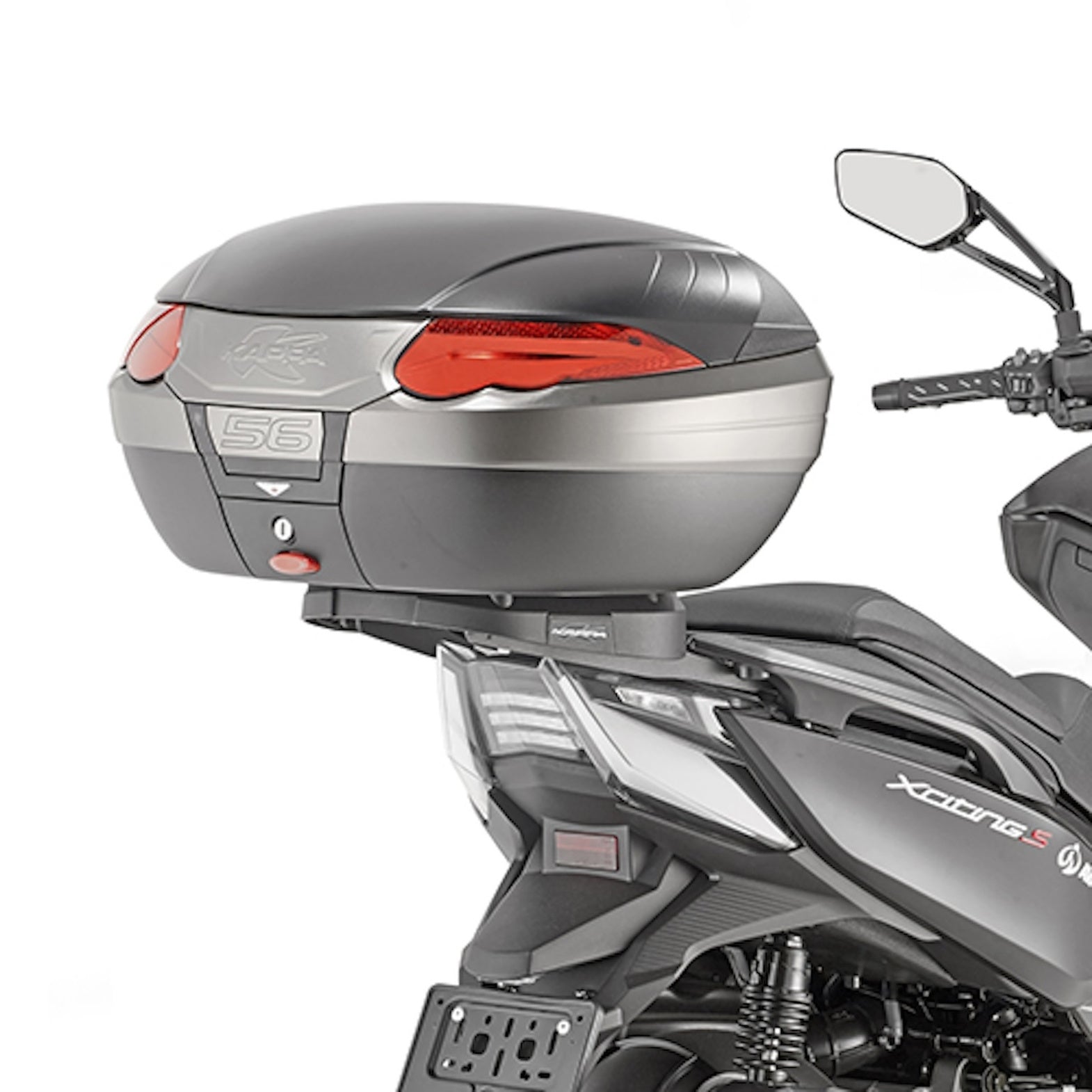 Top Case Kgr52 Garda 52 Lt + Rear-Rack Monokey - Kappa Moto Compatible With Kymco Xciting 400 I S (2018-2023)