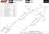 Double Sortie D'Échappement Non Catalysée Avec Homologation Acoustique Suono Acier Carbon - Mivv Compatible Avec Ktm 990 Super Duke (2005-2011)