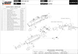 Double Sortie D'Échappement Avec Catalyseur Et Homologation Acoustique Suono Acier Carbon - Mivv Compatible Avec Ktm 690 Sm (2007-2012)