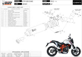 Système D'Échappement Homologué Au Niveau Sonore Gp Acier Noir - Mivv Compatible Avec Ktm 690 Duke (2012-2018)