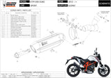 Système D'Échappement Homologué Au Niveau Sonore Suono Acier Noir Carbon - Mivv Compatible Avec Ktm 690 Duke (2012-2018)
