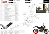 Système D'Échappement Complet Avec Catalyseur Et Homologation Acoustique Gp Carbon - Mivv Compatible Avec Ktm 390 Duke (2013-2016)