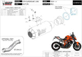 Système D'Échappement Homologué Au Niveau Sonore Mk3 Acier Noir - Mivv Compatible Avec Ktm Duke 1290 (2014-2019)