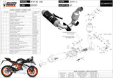 Système D'Échappement Complet Avec Catalyseur Et Homologation Acoustique Gp Acier Noir - Mivv Compatible Avec Ktm Rc 390 (2014-2016)