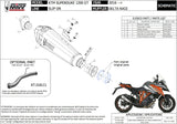 Système D'Échappement Non Catalysé Et Homologué Au Niveau Sonore Delta Race Acier Carbon - Mivv Compatible Avec Ktm 1290 Superduke Gt (2016-2024)