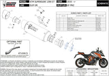 Système D'Échappement Non Catalysé Et Homologué Au Niveau Sonore Gppro Acier Noir - Mivv Compatible Avec Ktm 1290 Superduke Gt (2016-2024)